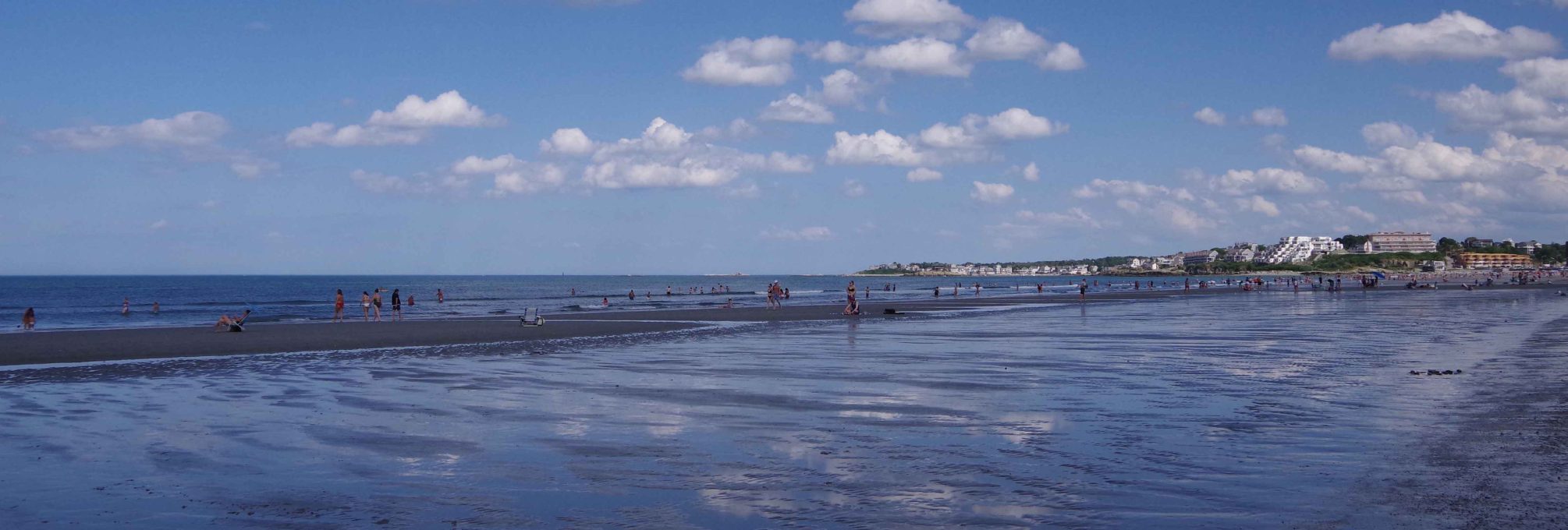 Nantasket Beach low tide clouds